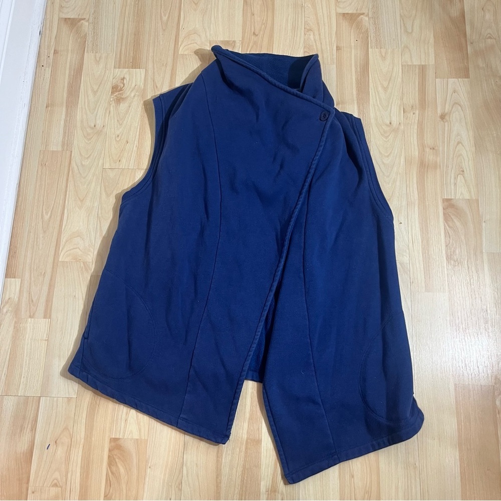 UGG Womens navy blue cotton poly blend sweater vest Size XL
